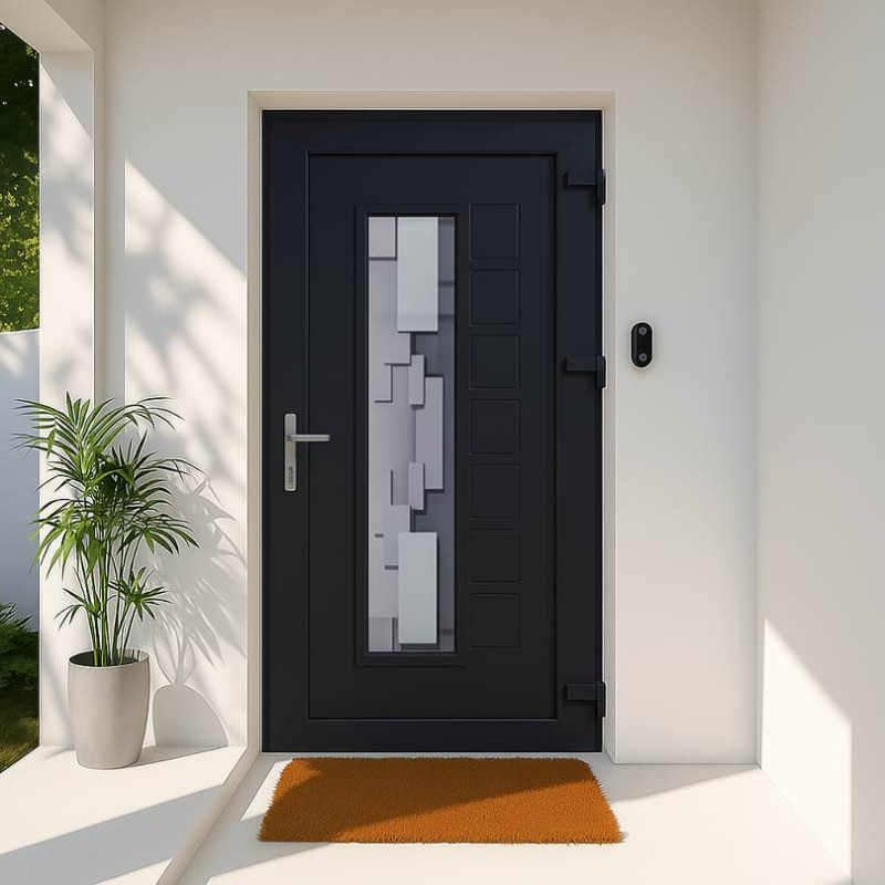 Porta de entrada em PVC STARTER VILLEURBANNE Padrão 2150 x 900 mm