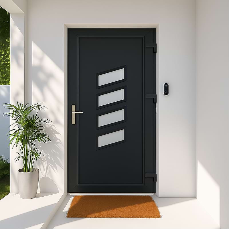 Porta de entrada em PVC STARTER NÎMES Padrão 2150 x 900 mm