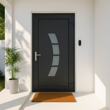 Porta de entrada em PVC...