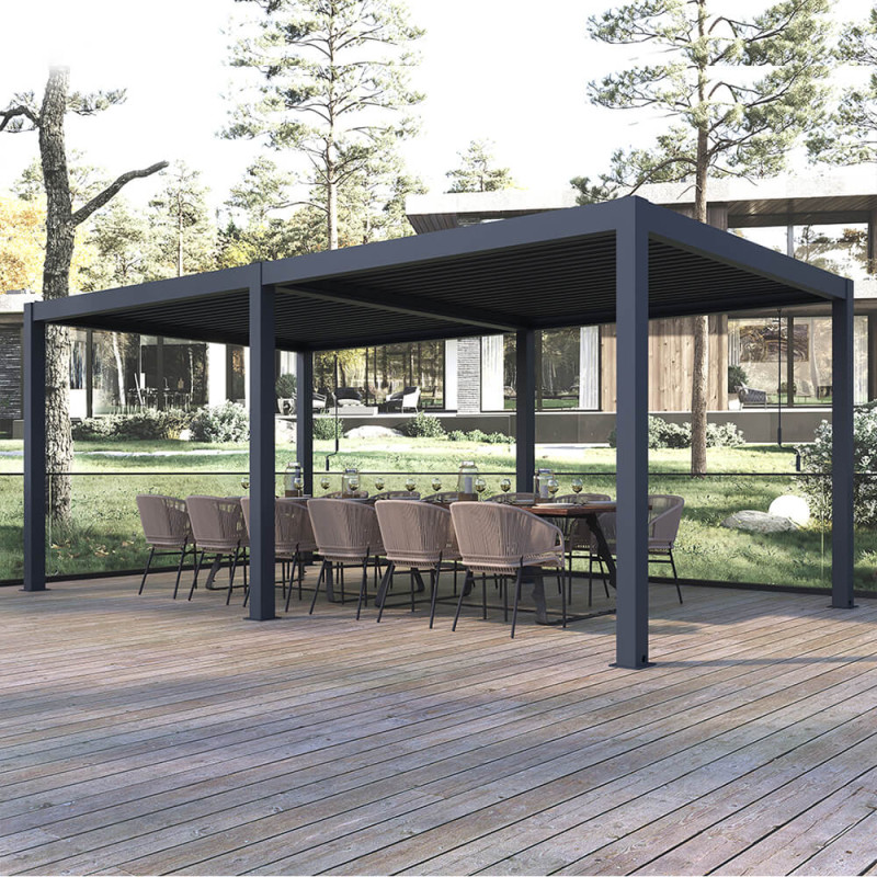 Pergola Bioclimática Manual Autoportante STARTER Padrão 4x6m