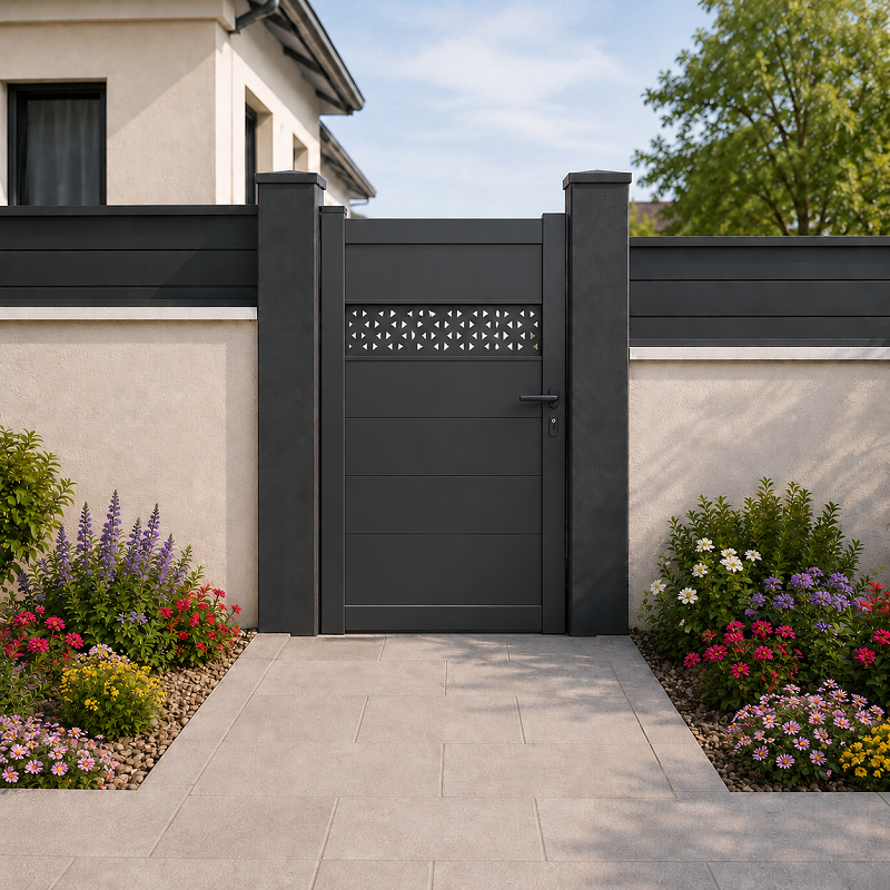 Portão de alumínio Genes feito sob medida
