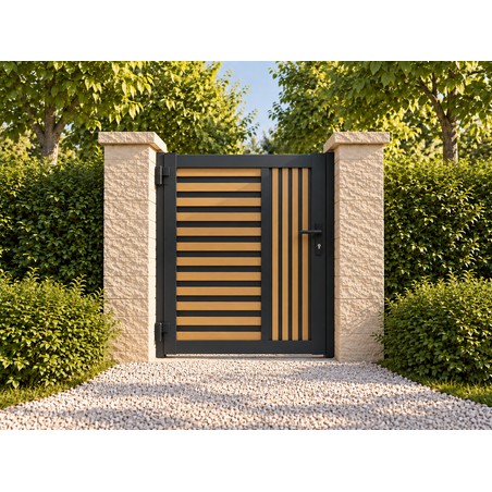 Portillon NATURAIME Tilleuls Aluminium Sur Mesure