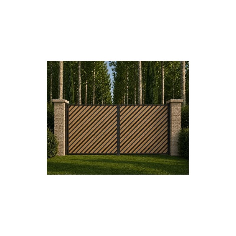 Portail NATURAIME Bouleaux Coulissant Sur Mesure