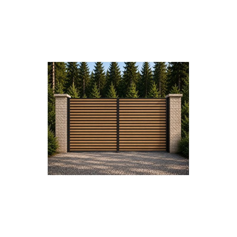 Portail NATURAIME Sapins Battant Sur Mesure
