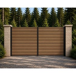 Portail NATURAIME Sapins Coulissant Sur Mesure