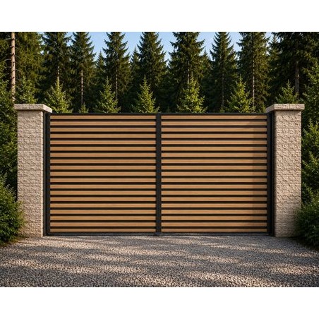 Portail NATURAIME Sapins Coulissant Sur Mesure