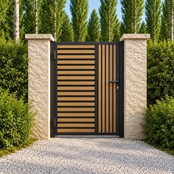 Portillon NATURAIME Peupliers Aluminium Sur Mesure