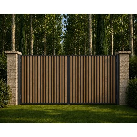 Portail NATURAIME Chênes Coulissant Sur Mesure