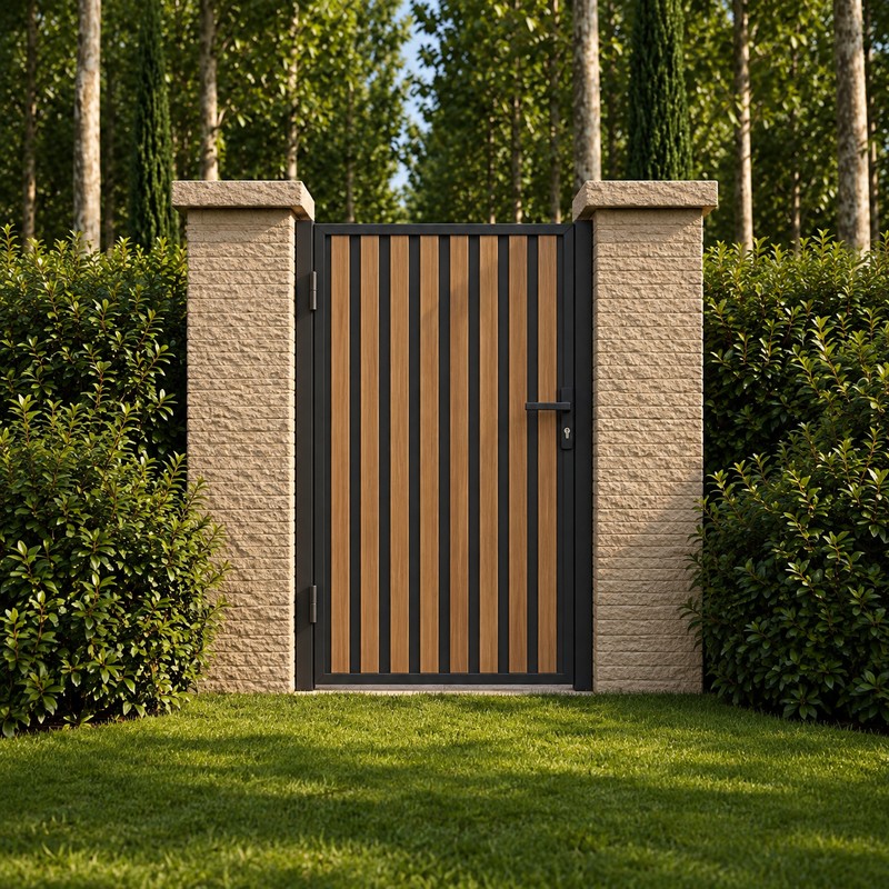 Portillon NATURAIME Chênes Aluminium Sur Mesure