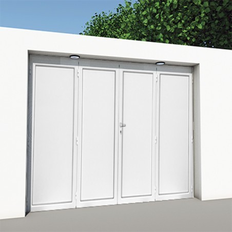 Porta de Garagem Alumínio Batente 4 Folhas à Medida
