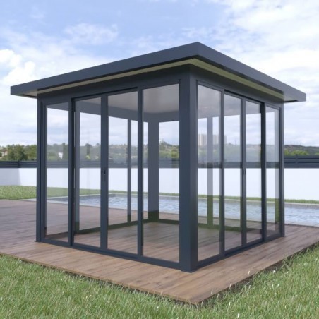 Fecho de Pérgola Telhado Plano com Rebordo 4x4 M