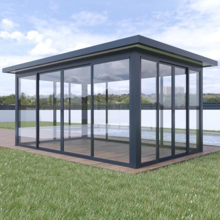 Fecho de Pérgola Telhado Plano com Rebordo 6x4 M