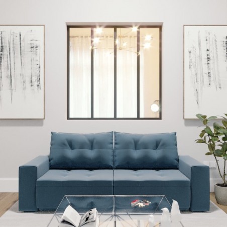 Conjunto de 4 Divisórias Fixas de Vidro em Aluminio Tipo Atelier