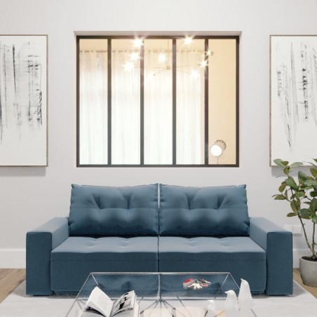 Conjunto de 5 Divisórias Fixas de Vidro em Aluminio Tipo Atelier