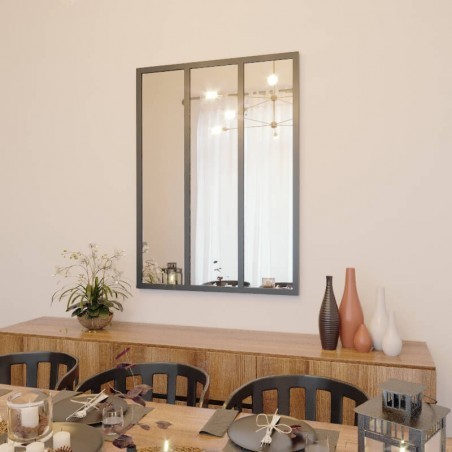 Conjunto de 3 Divisórias Fixas Espelhadas em Aluminio Tipo Atelier