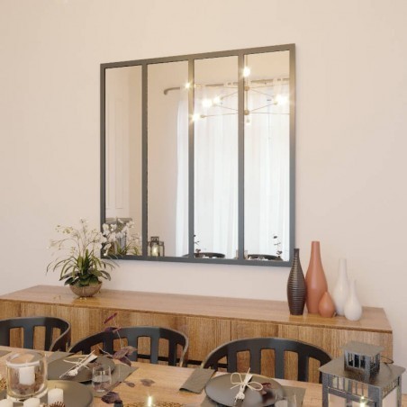 Conjunto de 4 Divisórias Fixas Espelhadas em Aluminio Tipo Atelier
