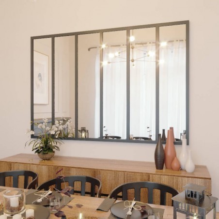 Conjunto de 6 Divisórias Fixas Espelhadas em Aluminio Tipo Atelier