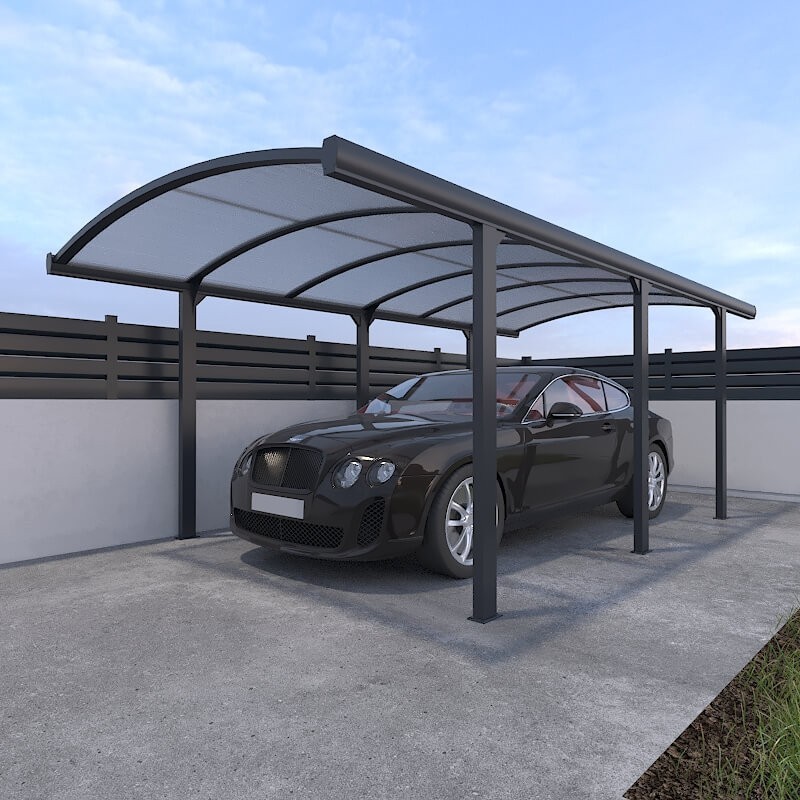 Alumínio Carport Curvo 6000 x 3000 mm