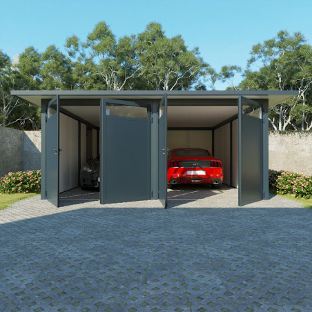 Garagem Telhado Plano para 2 Veículos