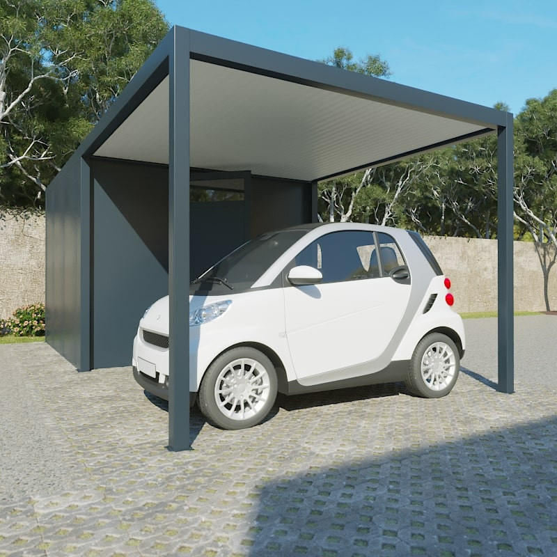 Combinação de garagem e abrigo