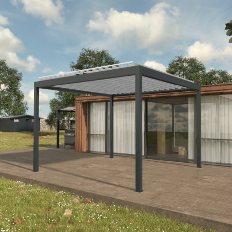 Pérgola Bioclimática EASY Autoportante Lâmina Dupla à Medida