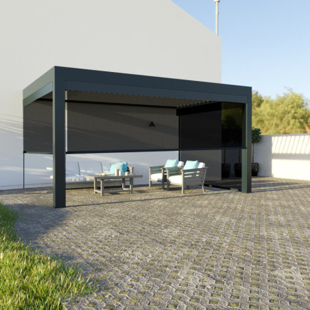 Pérgola Bioclimática Alumínio GRANDLUX Encostada Standard Branca ou Cinzenta