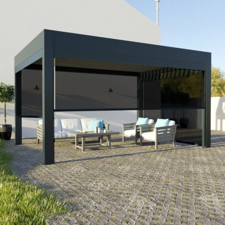 Pérgola Bioclimática Alumínio GRANDLUX Autoportante Standard Branca ou Cinzenta