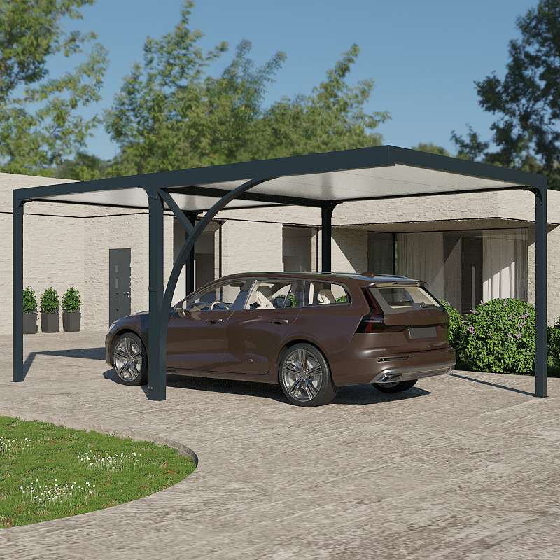 Passeio de garagem em telhado plano com folga personalizada