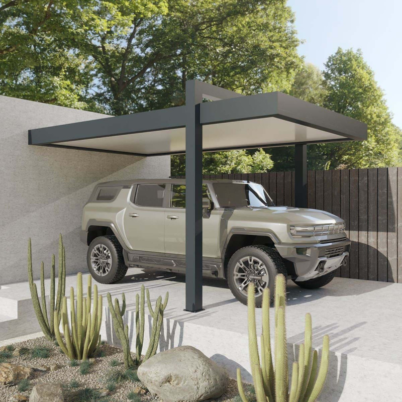 Carport Telhado plano de alumínio Back to Back Arco personalizado