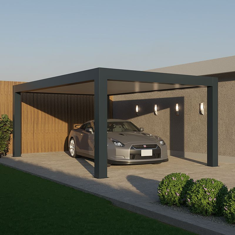 Garagem Telhado plano de alumínio Auto-sustentável Gigante Personalizado