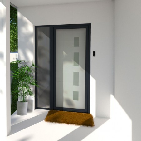 Porta de Entrada de Vidro CORSE INVERSÉ com Terço de Vidro à Medida