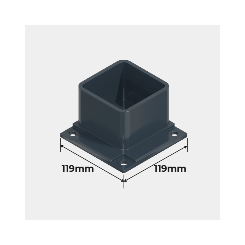 Platine de Fixation Abri de Rangement 2 Pans