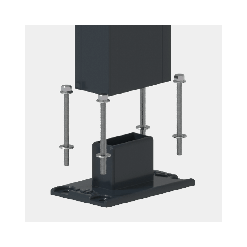 Éléments Fixation Abri Barbecue 2x2 m Toiture Polycarbonate