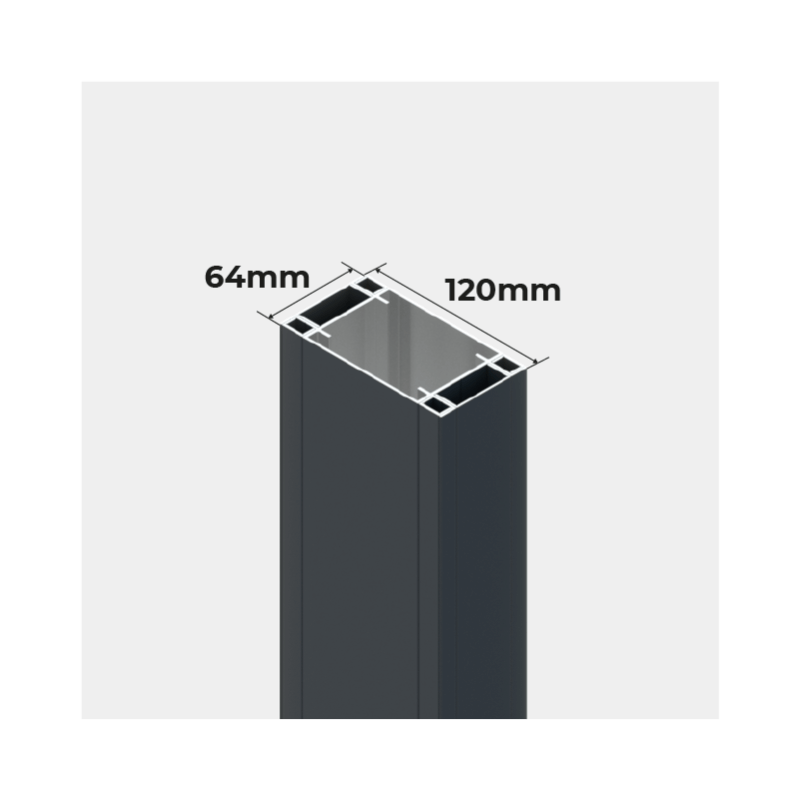 Poteau Abri Barbecue 2x2 m Toiture Polycarbonate