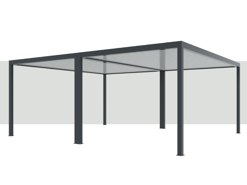 Conteúdo Abrigo Duplo Alumínio Telhado Plano 5000 x 3000 mm