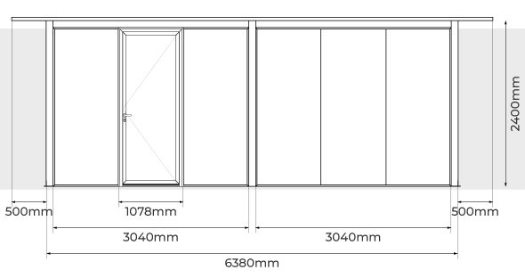 Profundidade dois Garagem Telhado Plano para 2 Veículos