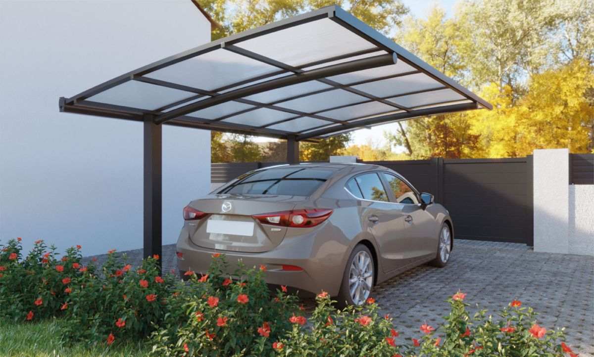 Carport Aluminium 2 Poteaux 5000x3000 mm