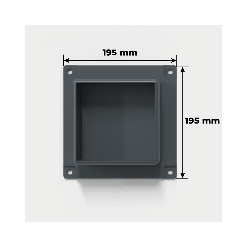 Platine de Fixation au Sol Carport Toit Plat Avec Débord Autoporté Sur Mesure