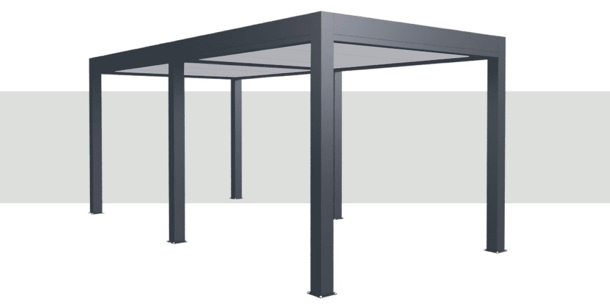 Fournitures Carport Double Toit Plat Autoporté Sur Mesure