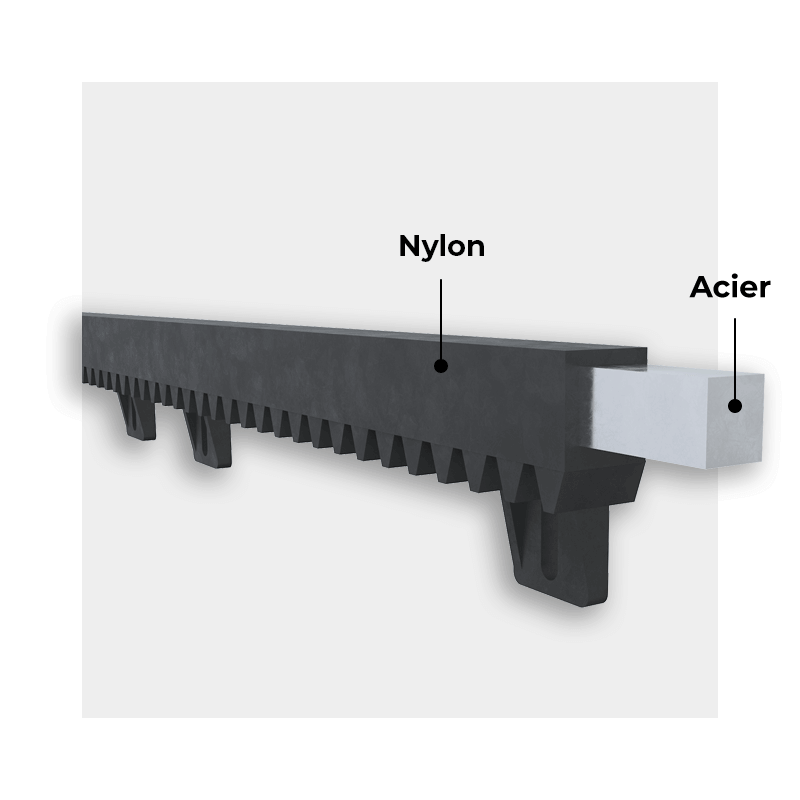 Crémaillère Nylon avec Renfort