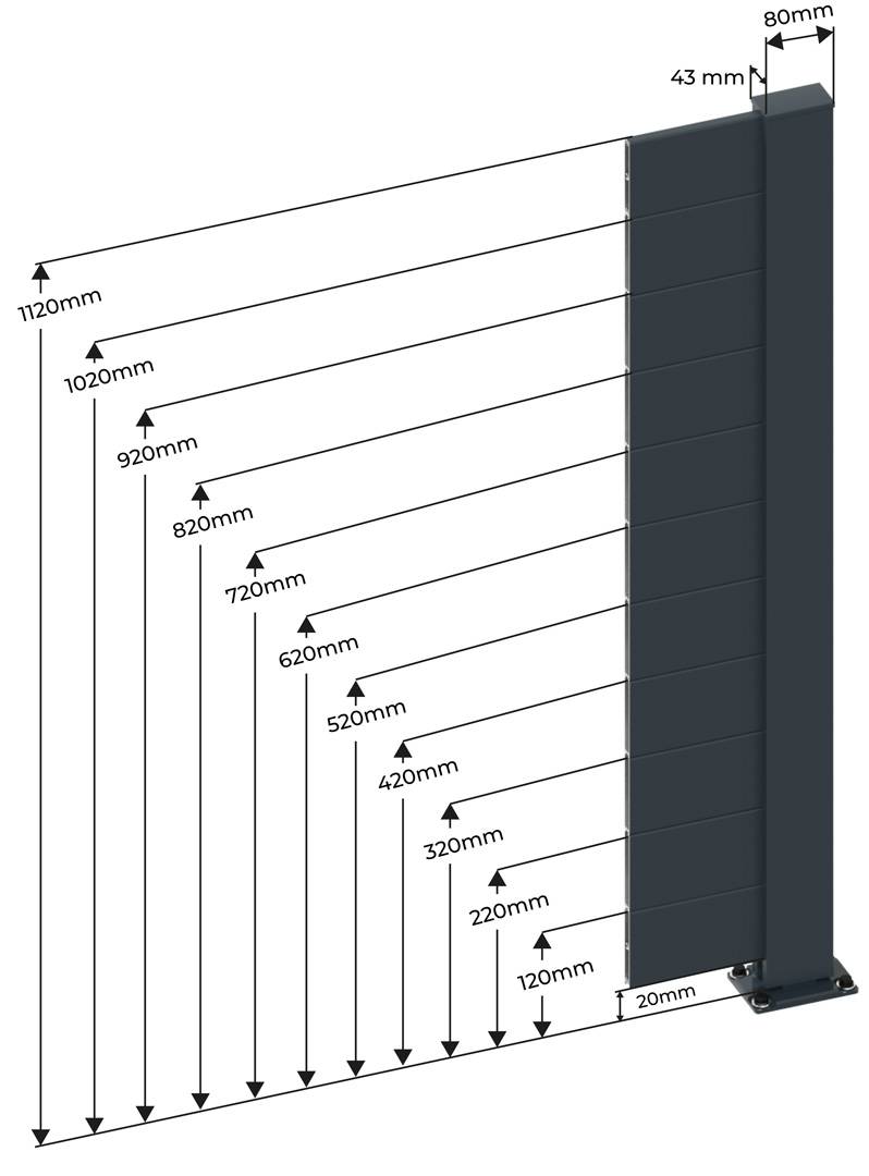 Plano de corte para cerca de alumínio completa STARTER