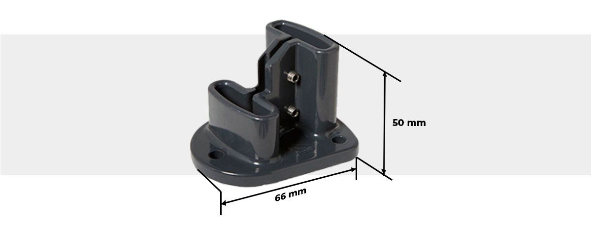 Platine pour Poteau Rhino Pro 66x50mm