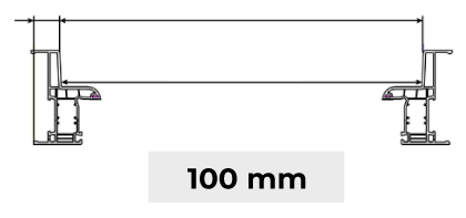 Tapée d'Isolation 100 mm Fenêtre PVC 1 Vantail