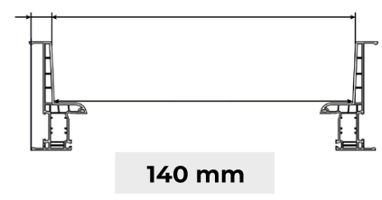 Torneira de isolamento 140 mm Janela de PVC 4 Portas