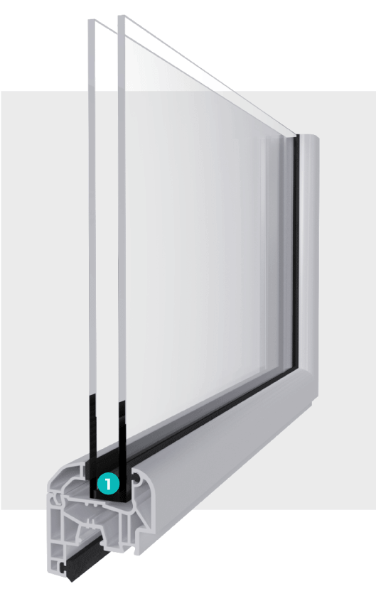 Technologie Warm-Edge Fenêtre PVC 1 Vantail