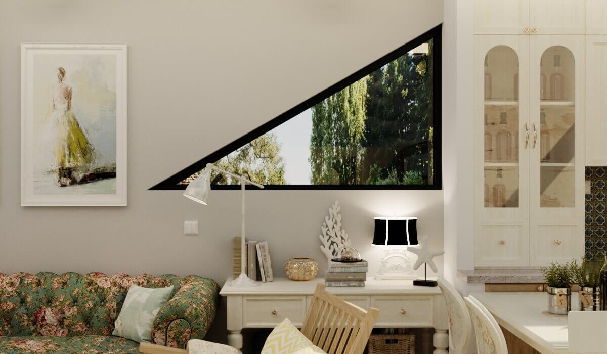 Vitral Triangular Fixo em Alumínio à Medida 