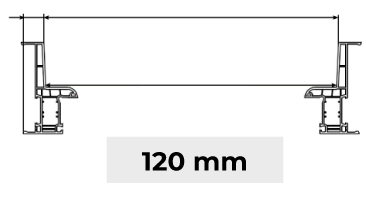 Remate de Isolamento 120 mm Porta-Janela PVC