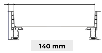Remate de Isolamento 140 mm Porta-Janela PVC