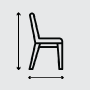 Cadeira Confortissimo Icone Altura e Profundidade