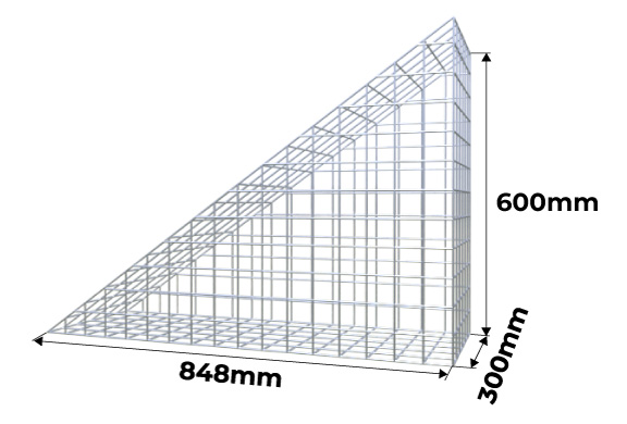 Medidas Gabião Modelo Triângulo
